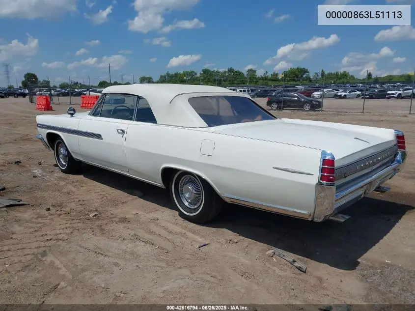 1963 Pontiac Bonneville Can VIN: 00000863L51113 Lot: 42616794