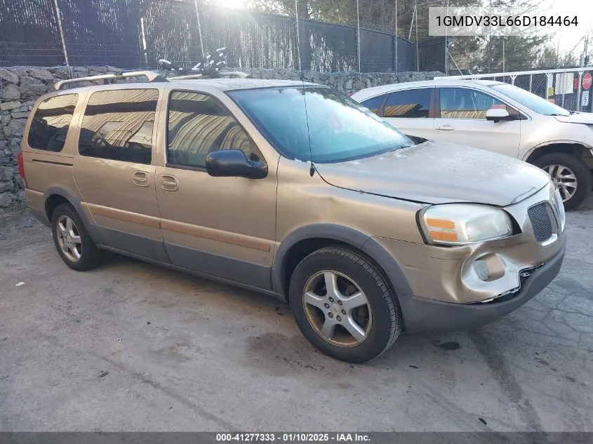 2006 Pontiac Montana Sv6 VIN: 1GMDV33L66D184464 Lot: 41277333