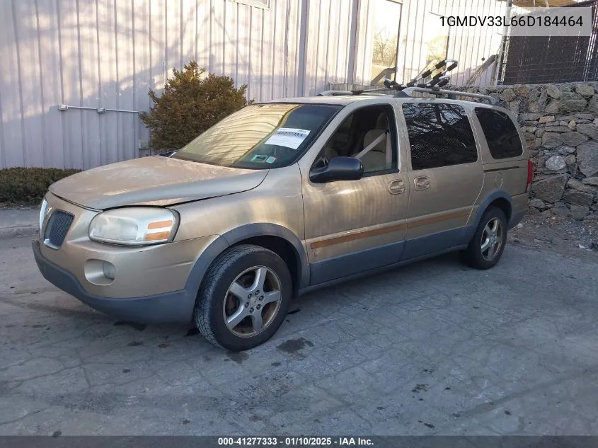 2006 Pontiac Montana Sv6 VIN: 1GMDV33L66D184464 Lot: 41277333