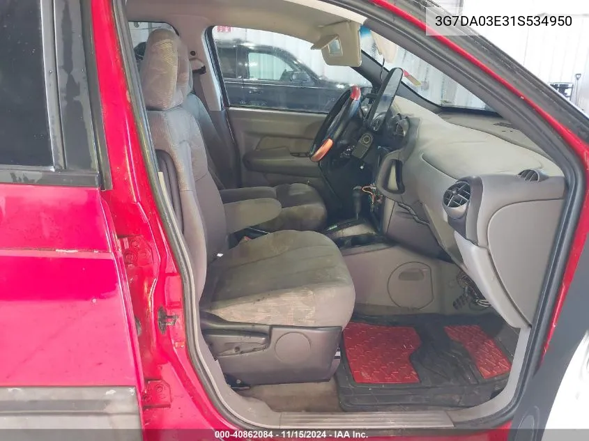 2001 Pontiac Aztek VIN: 3G7DA03E31S534950 Lot: 42273247
