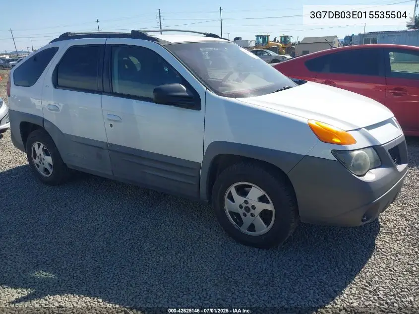 2001 Pontiac Aztek Gt VIN: 3G7DB03E015535504 Lot: 42625146