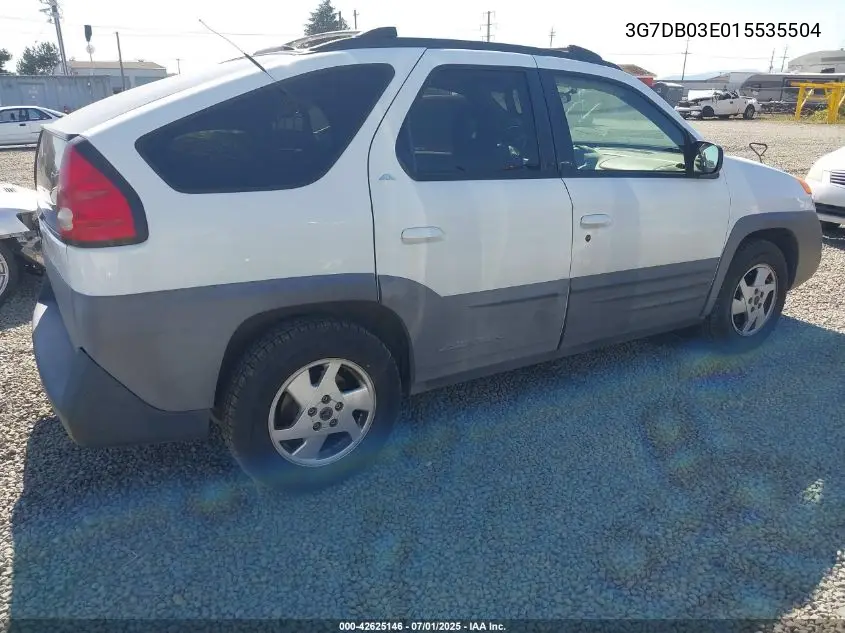 2001 Pontiac Aztek Gt VIN: 3G7DB03E015535504 Lot: 42625146