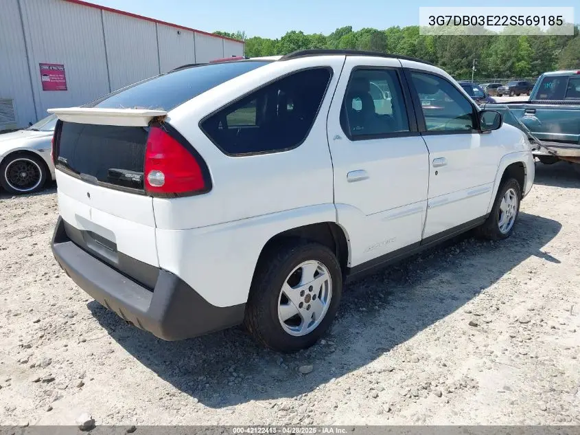 2002 Pontiac Aztek VIN: 3G7DB03E22S569185 Lot: 42122413