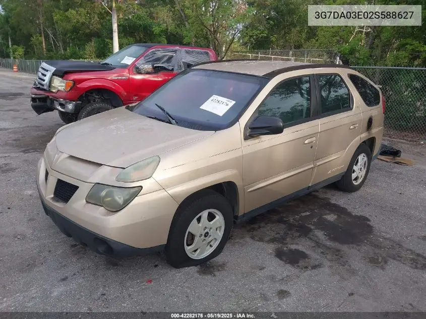 2002 Pontiac Aztek VIN: 3G7DA03E02S588627 Lot: 42282176