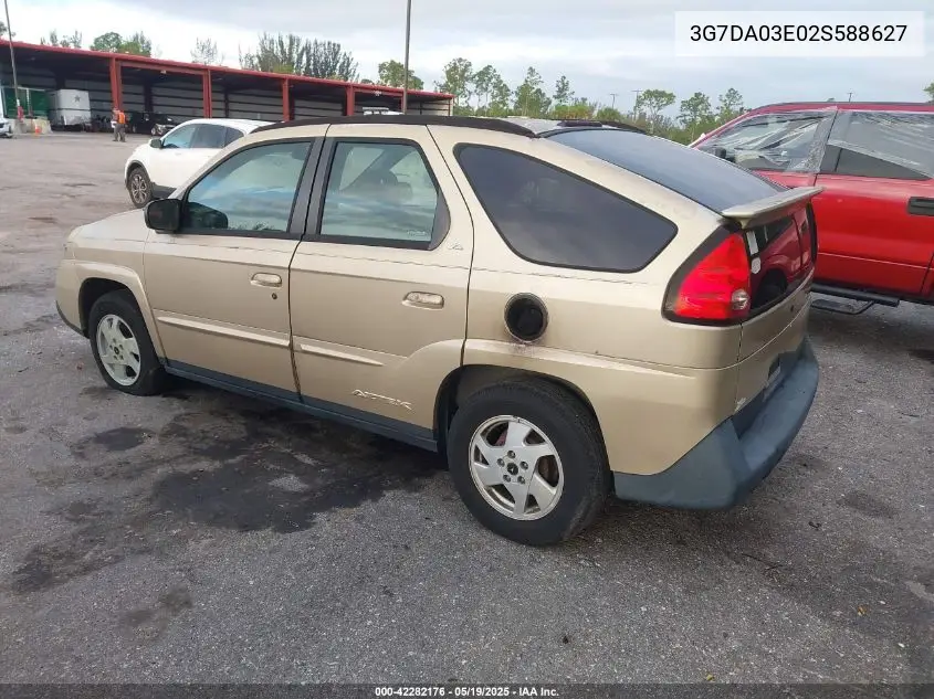 2002 Pontiac Aztek VIN: 3G7DA03E02S588627 Lot: 42282176