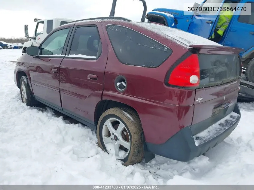 2003 Pontiac Aztek VIN: 3G7DB03E73S564470 Lot: 41233788
