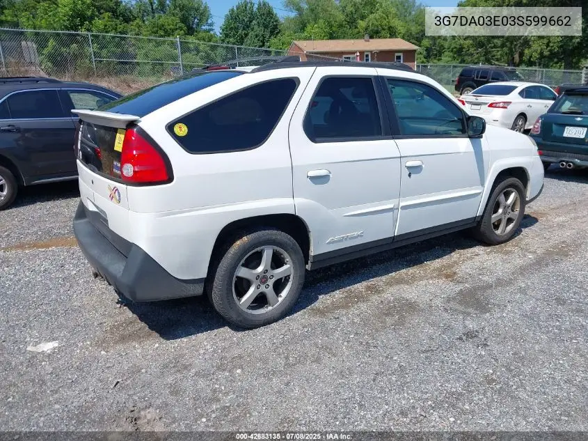 2003 Pontiac Aztek VIN: 3G7DA03E03S599662 Lot: 42683135
