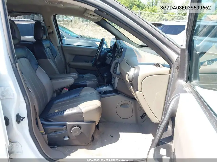 2003 Pontiac Aztek VIN: 3G7DA03E03S599662 Lot: 42683135
