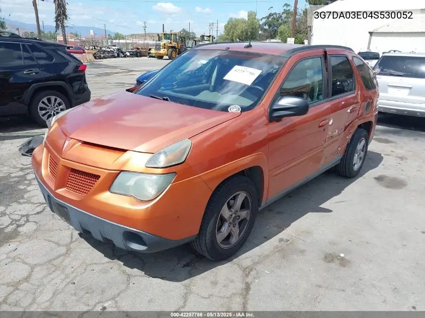 2004 Pontiac Aztek VIN: 3G7DA03E04S530052 Lot: 42257786