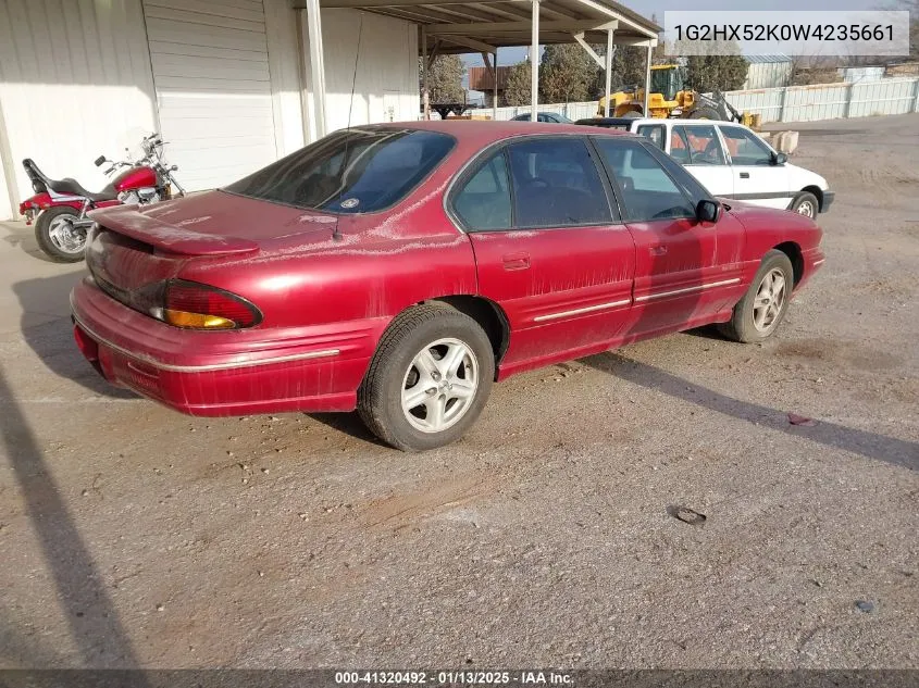 1998 Pontiac Bonneville Se VIN: 1G2HX52K0W4235661 Lot: 41320492