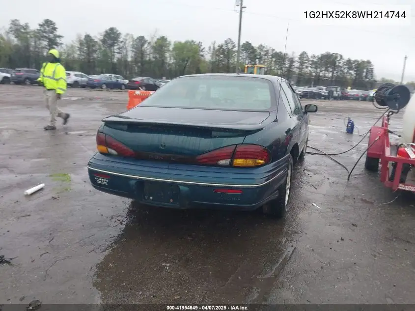1998 Pontiac Bonneville Se VIN: 1G2HX52K8WH214744 Lot: 41954649