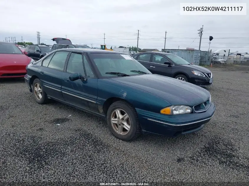 1998 Pontiac Bonneville Se VIN: 1G2HX52K0W4211117 Lot: 42125471