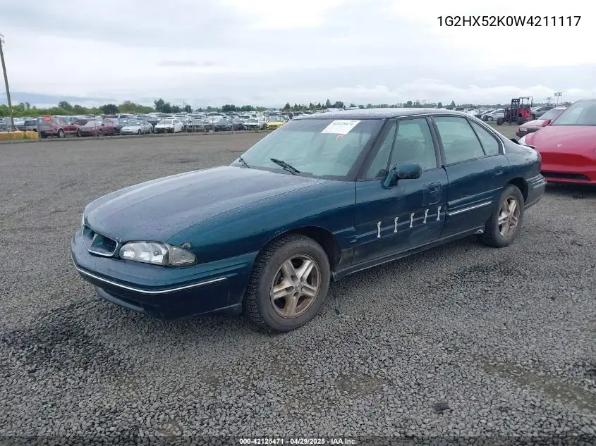 1998 Pontiac Bonneville Se VIN: 1G2HX52K0W4211117 Lot: 42125471