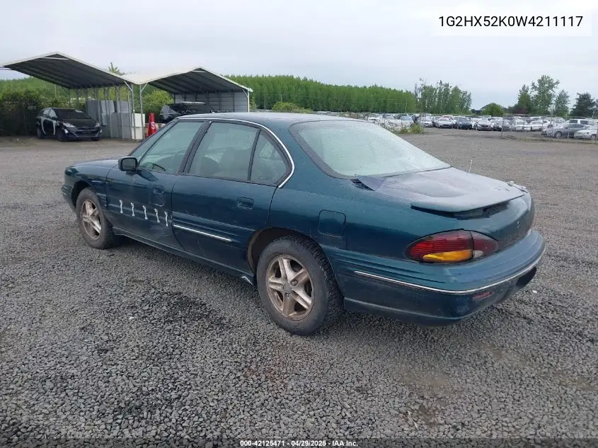 1998 Pontiac Bonneville Se VIN: 1G2HX52K0W4211117 Lot: 42125471