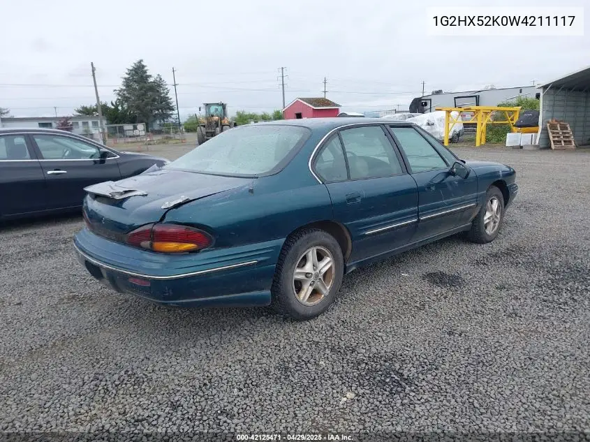 1998 Pontiac Bonneville Se VIN: 1G2HX52K0W4211117 Lot: 42125471