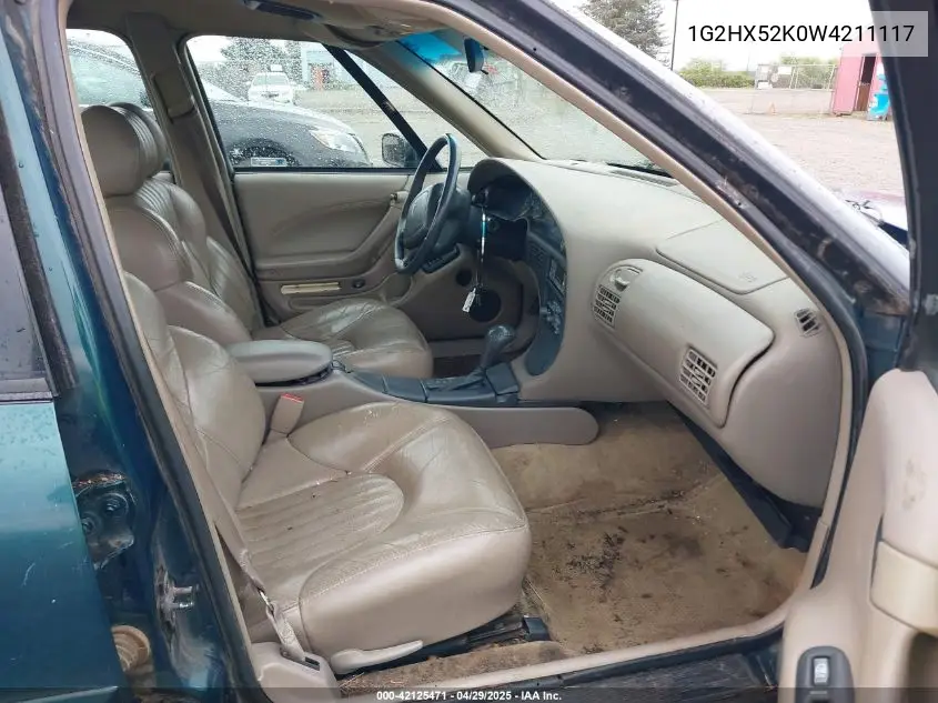 1998 Pontiac Bonneville Se VIN: 1G2HX52K0W4211117 Lot: 42125471