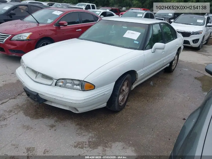 1999 Pontiac Bonneville Se VIN: 1G2HX52K0XH254138 Lot: 42618825