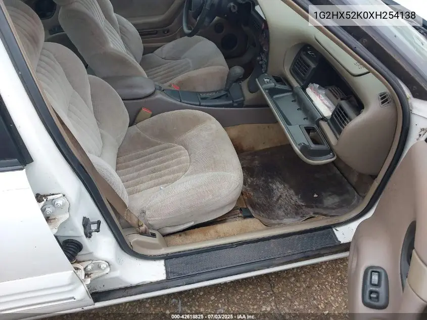 1999 Pontiac Bonneville Se VIN: 1G2HX52K0XH254138 Lot: 42618825