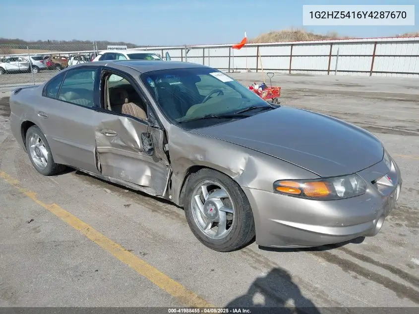 2000 Pontiac Bonneville Ssei VIN: 1G2HZ5416Y4287670 Lot: 41988455