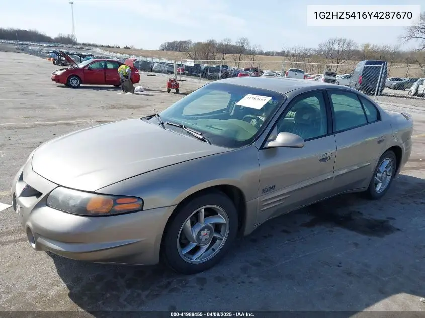 2000 Pontiac Bonneville Ssei VIN: 1G2HZ5416Y4287670 Lot: 41988455