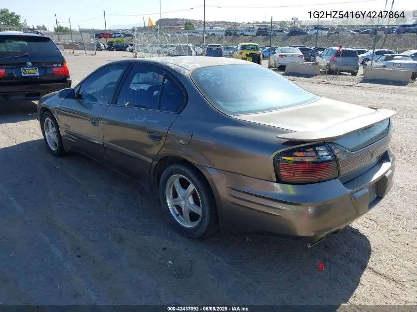 2000 Pontiac Bonneville Ssei VIN: 1G2HZ5416Y4247864 Lot: 42437092