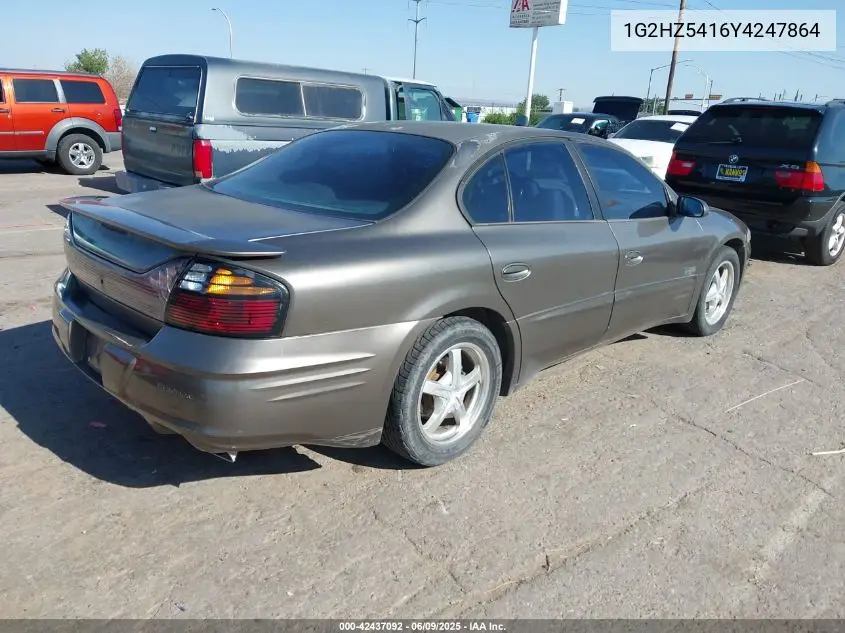 2000 Pontiac Bonneville Ssei VIN: 1G2HZ5416Y4247864 Lot: 42437092