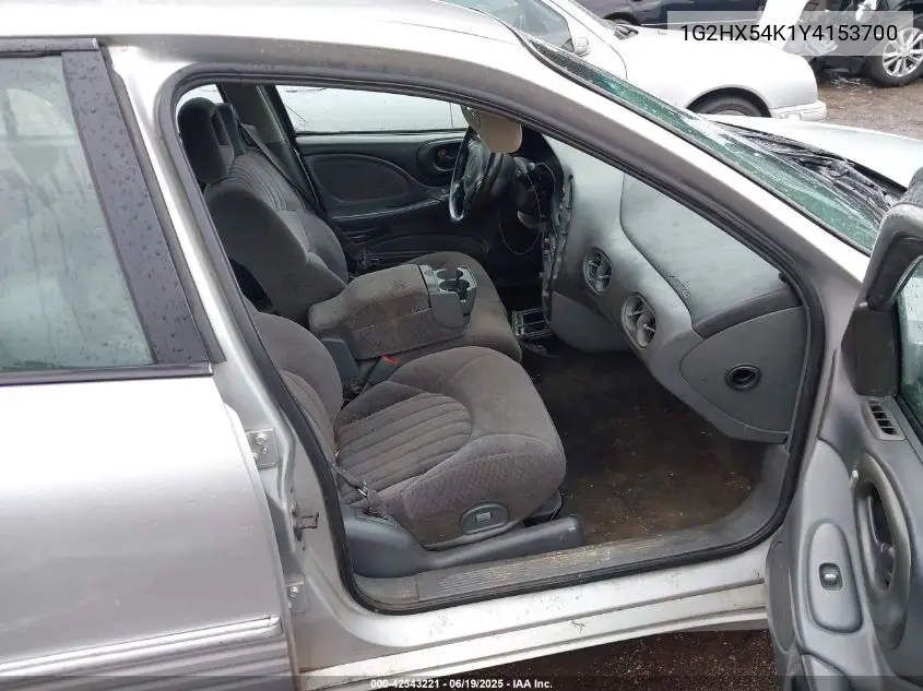 2000 Pontiac Bonneville Se VIN: 1G2HX54K1Y4153700 Lot: 42543221
