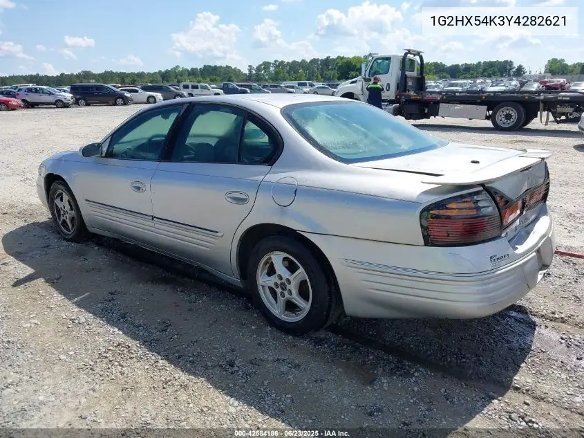 2000 Pontiac Bonneville Se VIN: 1G2HX54K3Y4282621 Lot: 42584186