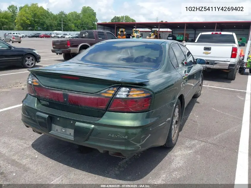 2000 Pontiac Bonneville Ssei VIN: 1G2HZ5411Y4269402 Lot: 42688329