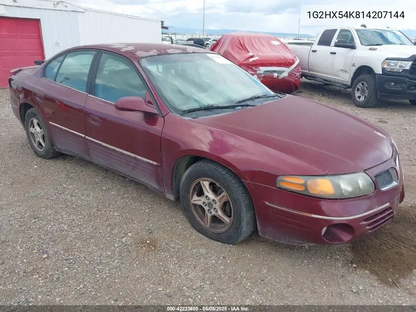 2001 Pontiac Bonneville Se VIN: 1G2HX54K814207144 Lot: 42223805