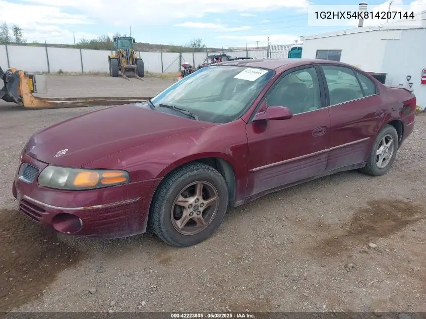 2001 Pontiac Bonneville Se VIN: 1G2HX54K814207144 Lot: 42223805