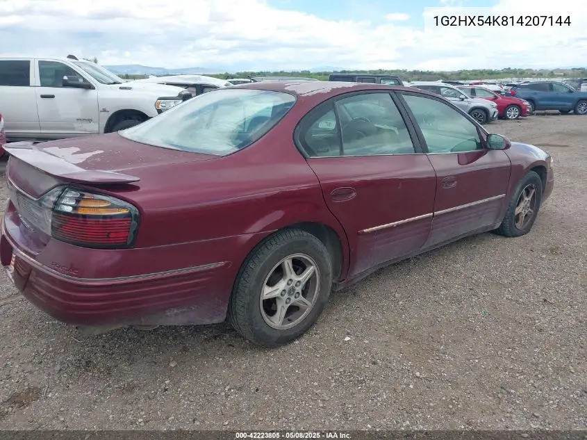 2001 Pontiac Bonneville Se VIN: 1G2HX54K814207144 Lot: 42223805