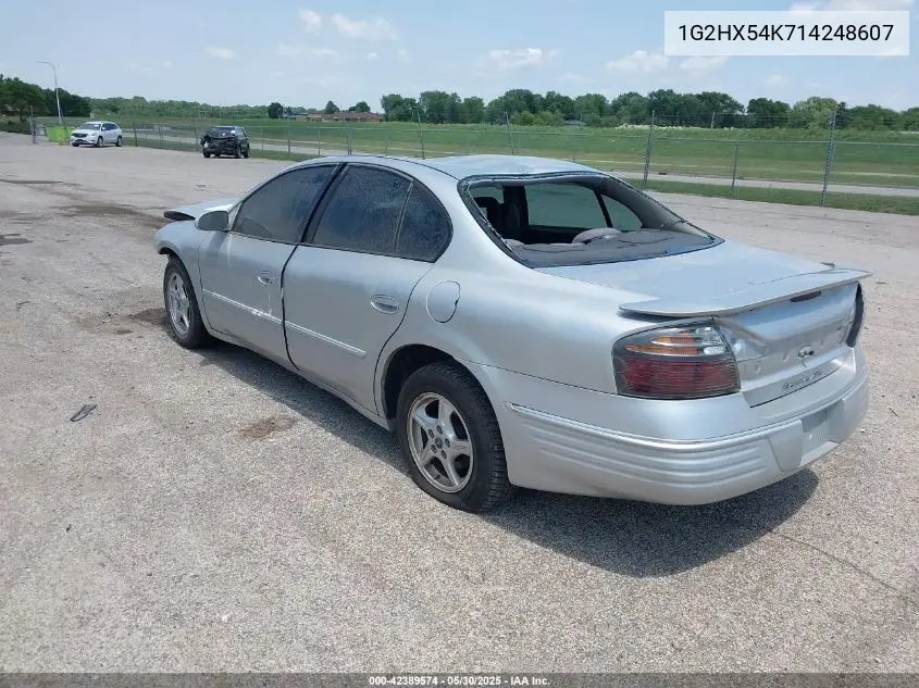 2001 Pontiac Bonneville Se VIN: 1G2HX54K714248607 Lot: 42389574
