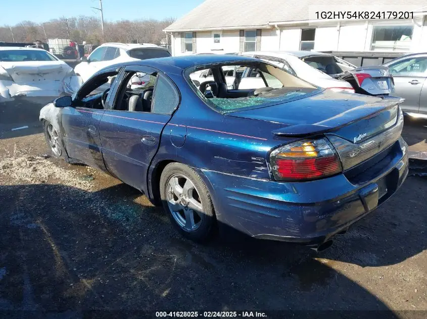 2002 Pontiac Bonneville Sle VIN: 1G2HY54K824179201 Lot: 41628025