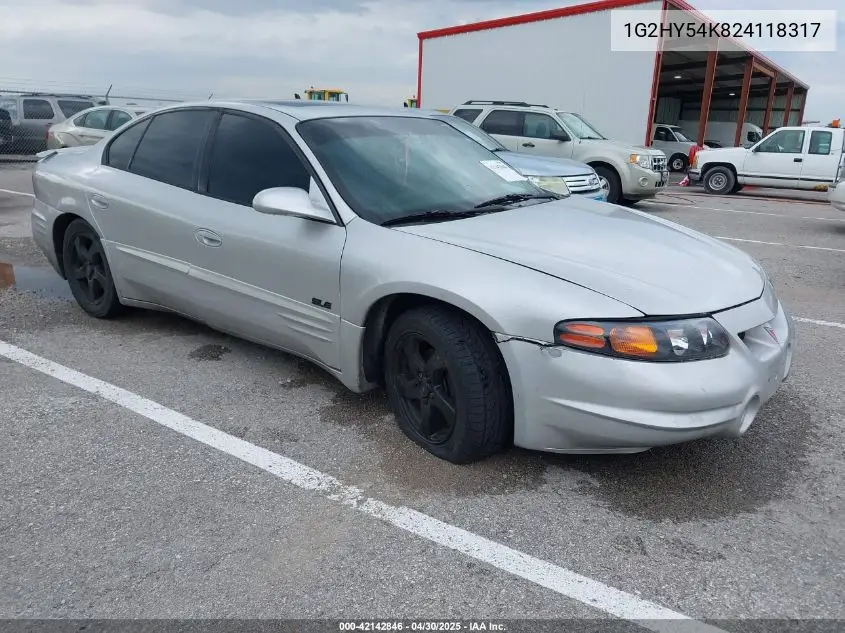 2002 Pontiac Bonneville Sle VIN: 1G2HY54K824118317 Lot: 42142846
