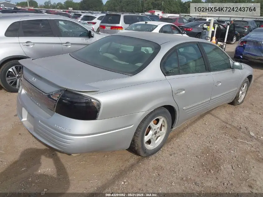 2002 Pontiac Bonneville Se VIN: 1G2HX54K724243764 Lot: 42291052