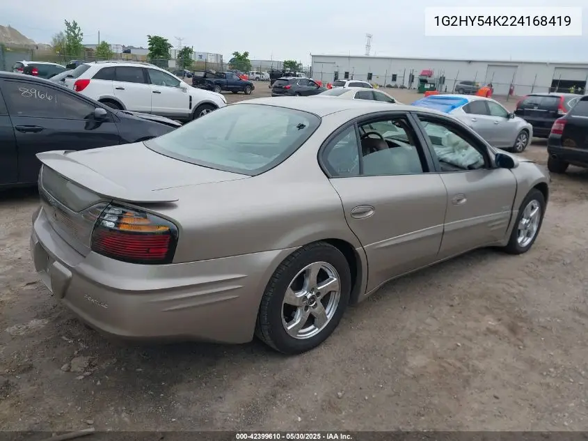 2002 Pontiac Bonneville Sle VIN: 1G2HY54K224168419 Lot: 42399610