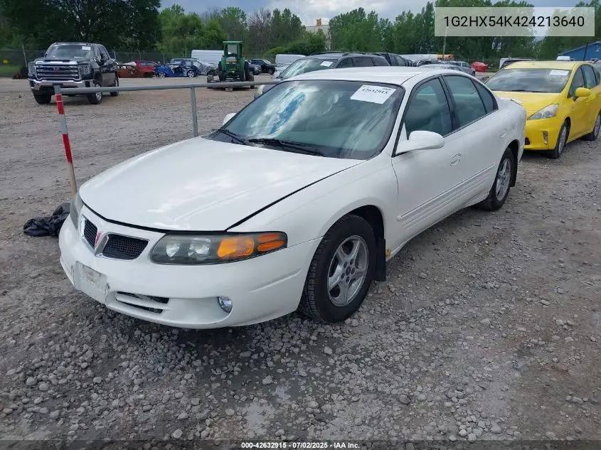 2002 Pontiac Bonneville Se VIN: 1G2HX54K424213640 Lot: 42632915