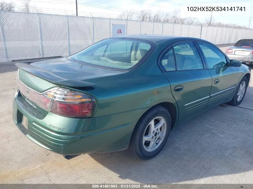 2003 Pontiac Bonneville Se VIN: 1G2HX52K534141741 Lot: 41481963