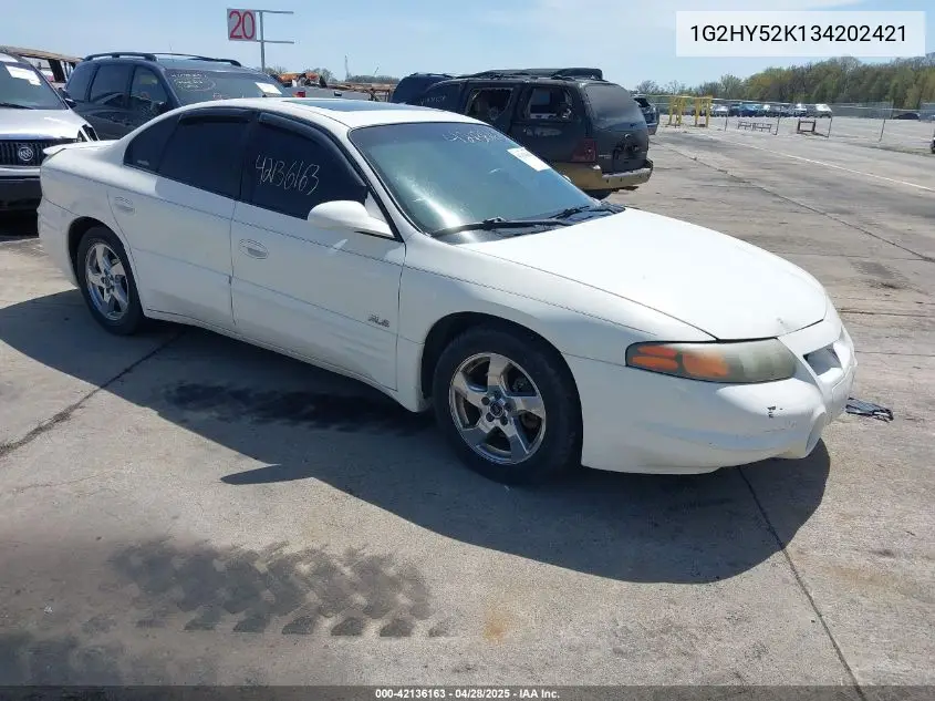 2003 Pontiac Bonneville Sle VIN: 1G2HY52K134202421 Lot: 42136163