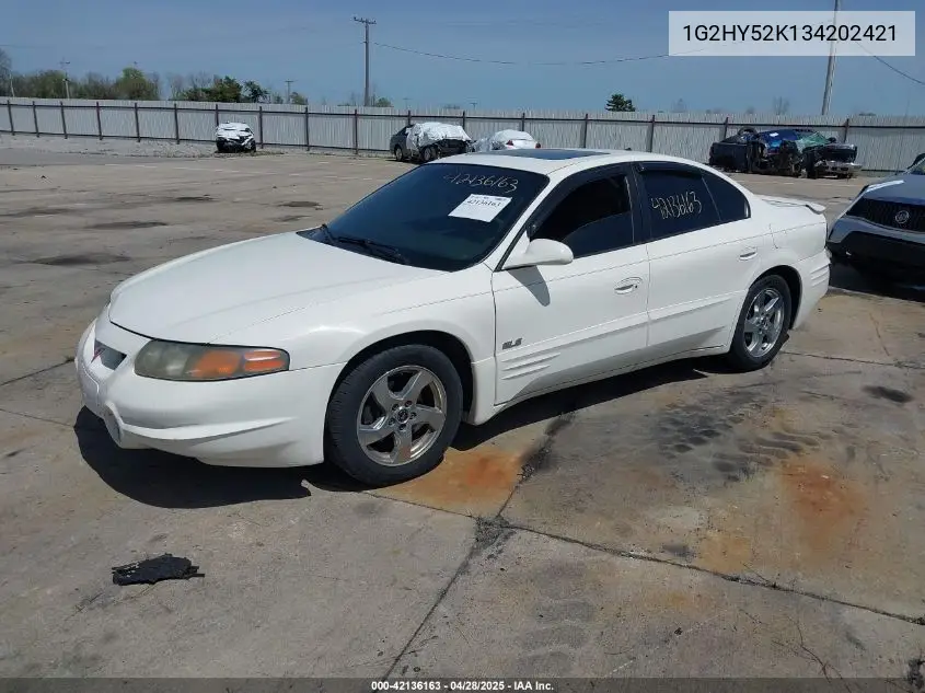2003 Pontiac Bonneville Sle VIN: 1G2HY52K134202421 Lot: 42136163