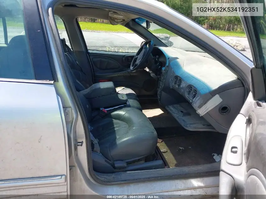 2003 Pontiac Bonneville Se VIN: 1G2HX52K534192351 Lot: 42149729