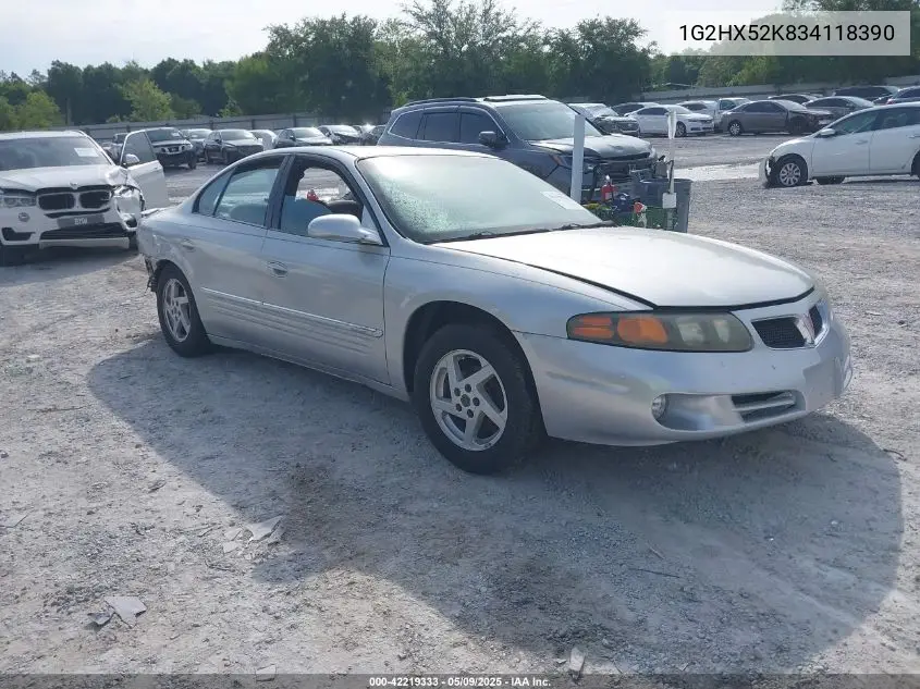 2003 Pontiac Bonneville Se VIN: 1G2HX52K834118390 Lot: 42219333