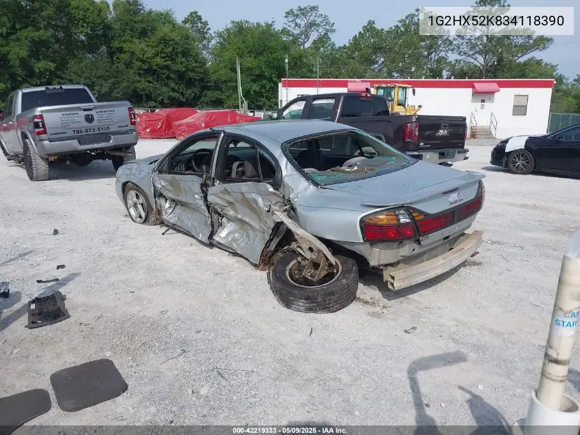 2003 Pontiac Bonneville Se VIN: 1G2HX52K834118390 Lot: 42219333