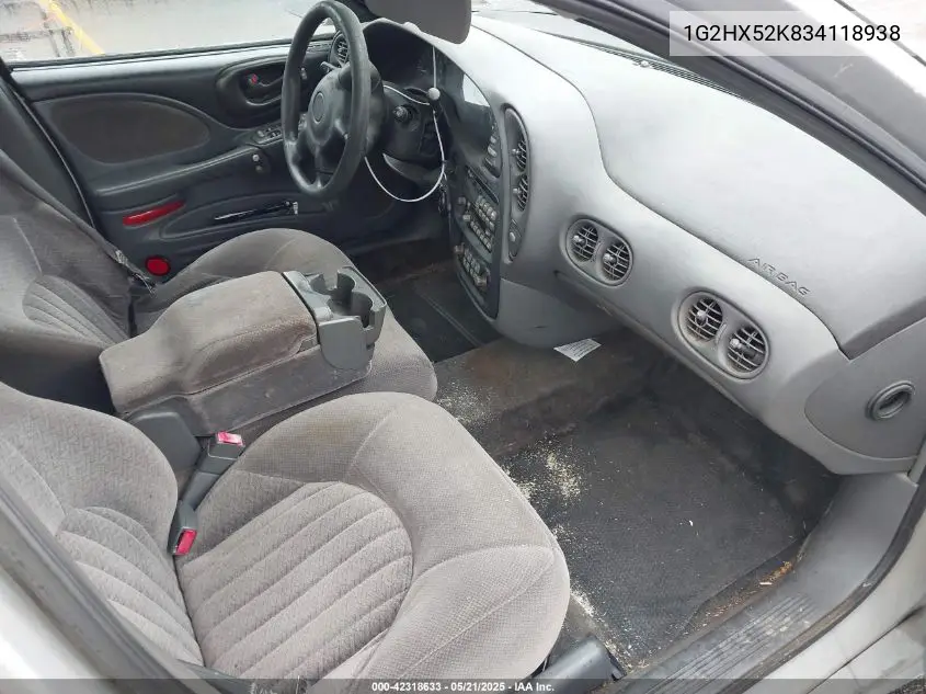 2003 Pontiac Bonneville Se VIN: 1G2HX52K834118938 Lot: 42318633