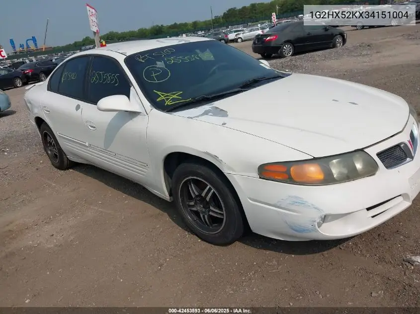 2003 Pontiac Bonneville Se VIN: 1G2HX52KX34151004 Lot: 42453593