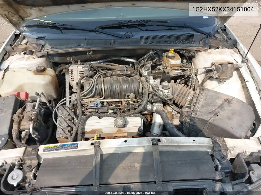 2003 Pontiac Bonneville Se VIN: 1G2HX52KX34151004 Lot: 42453593