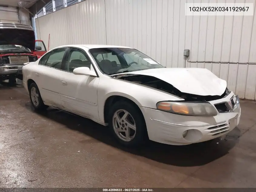 2003 Pontiac Bonneville Se VIN: 1G2HX52K034192967 Lot: 42590533