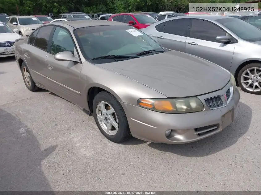 2004 Pontiac Bonneville Se VIN: 1G2HX52K04U248925 Lot: 42072378