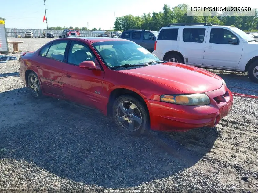 2004 Pontiac Bonneville Sle VIN: 1G2HY54K64U239690 Lot: 42190494